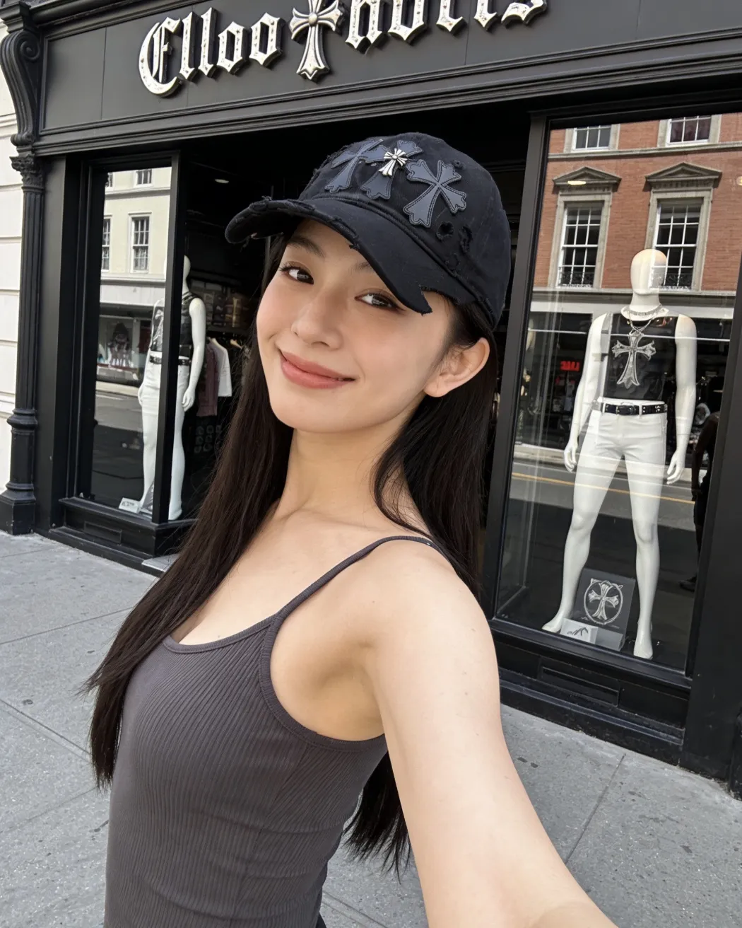Crow heart distressed spring and summer baseball cap